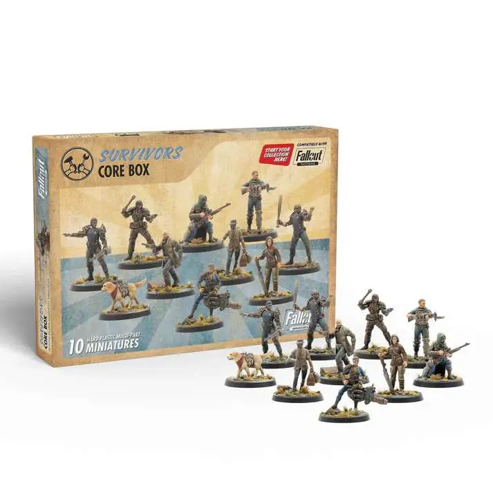 Figurine fallout wasteland survivors core plastic set